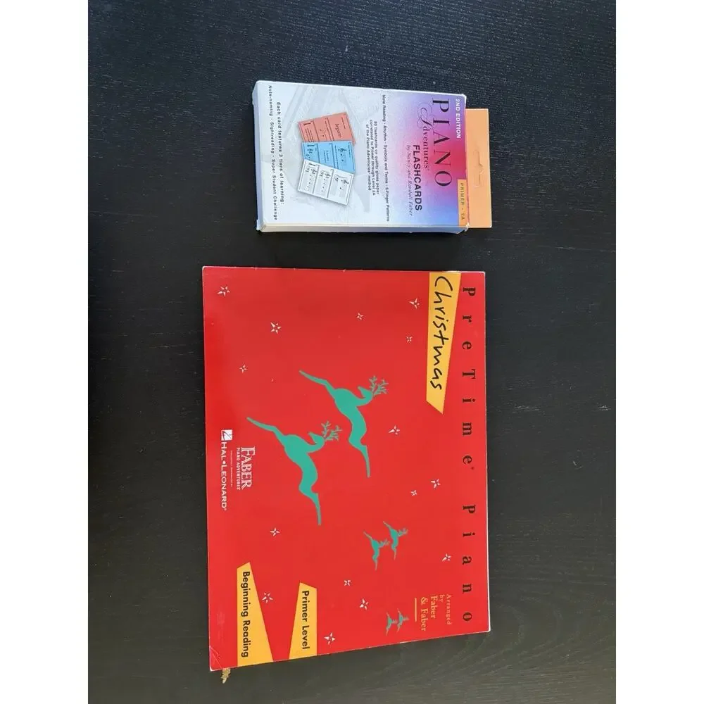 Faber Piano Adventures Beginner Music Books Lot of 8 Flash Cards Christmas Hanon